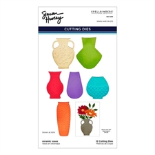 Simon Hurley Die (by Spellbinders) - Bundle: Floral Stems & Ceramic Vases